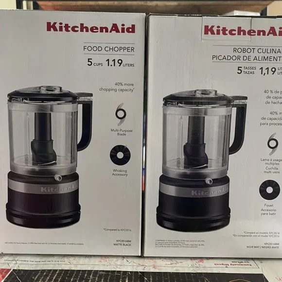 Brand New KitchenAid 5-Cups Food Chopper Contour Silver KFC0516BM (1Pc)